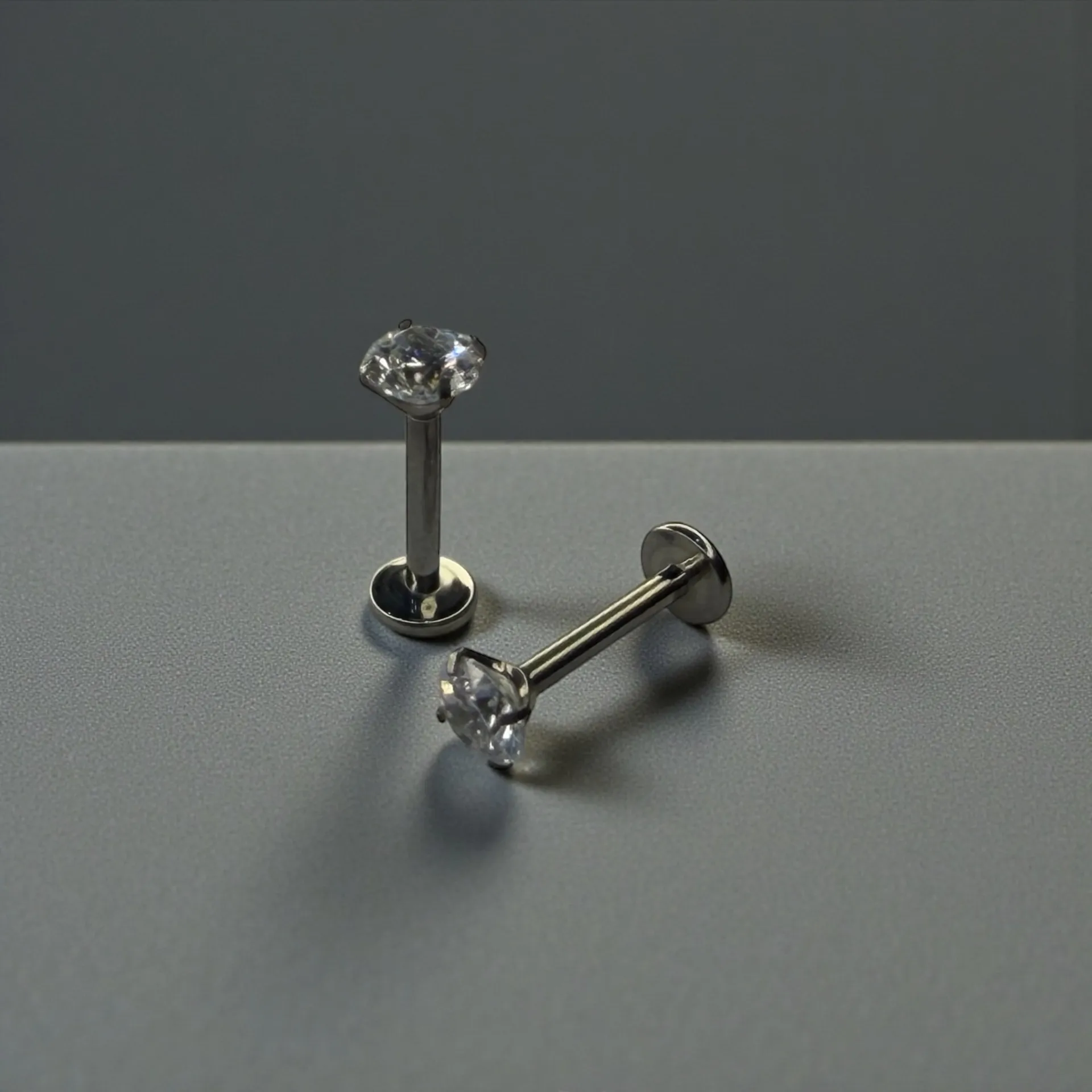 CZ Stone Labret Ear Studs