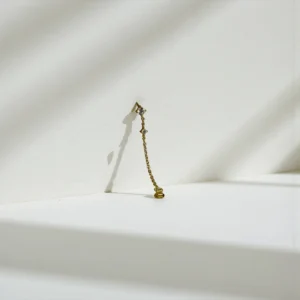 Chain Tassel Dangling Studs Golden