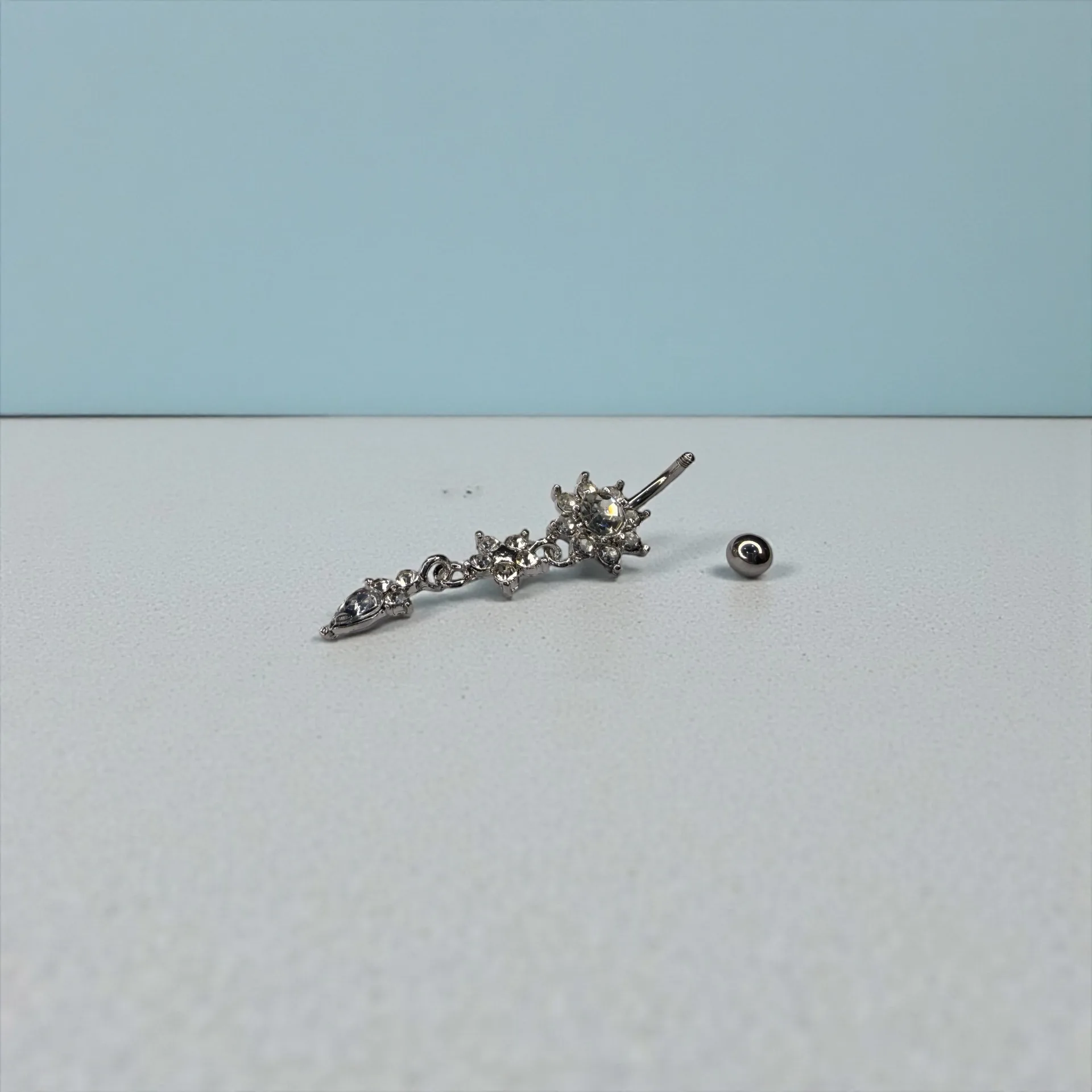 Crystal Clear Zircons Bellybutton Fashion Jewelry - Image 3