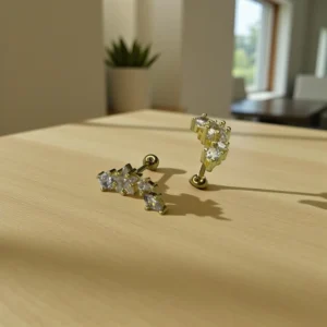 Diamond Whisper Leaf Ear Jewellery