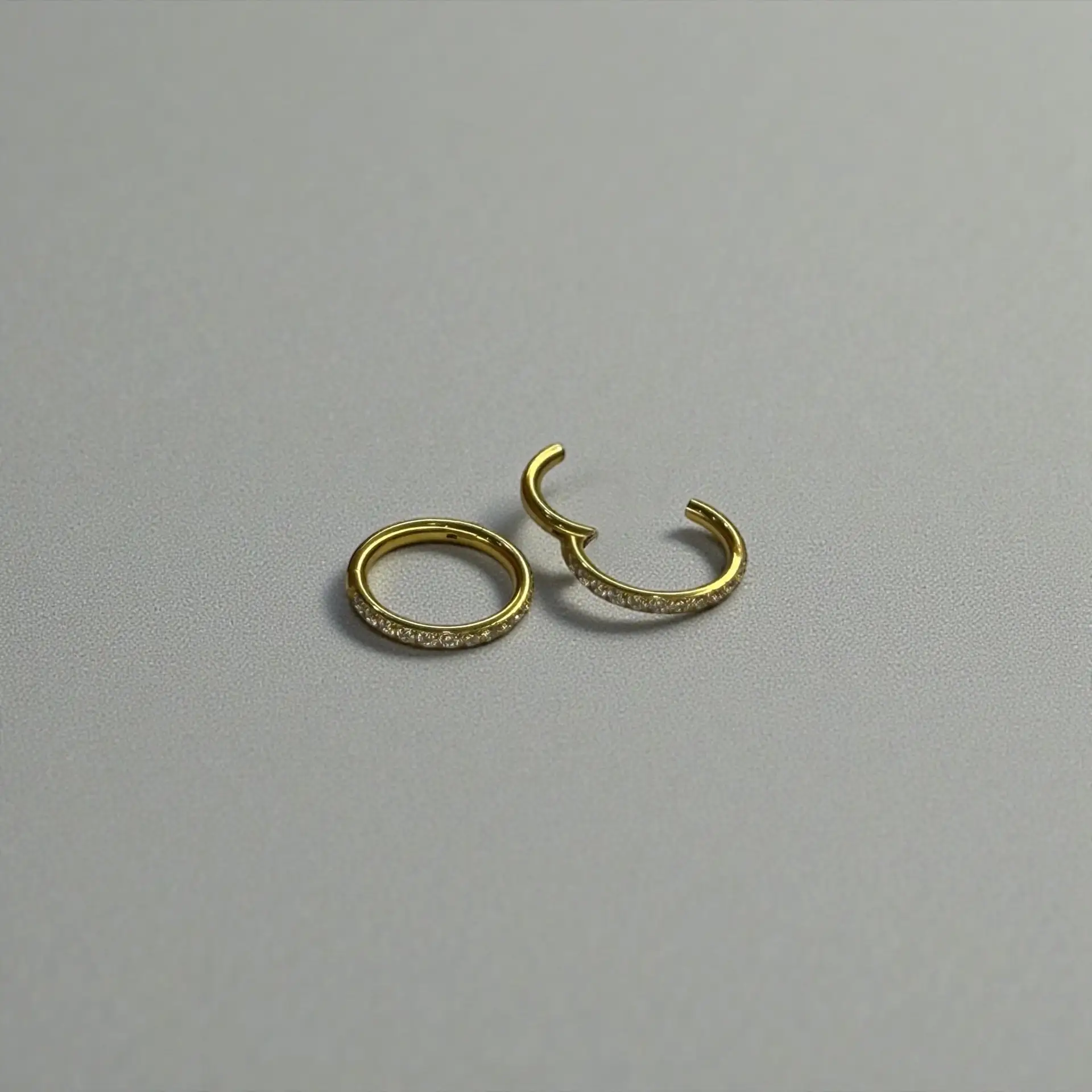 Glittering Charms Zircons Hoops Ear