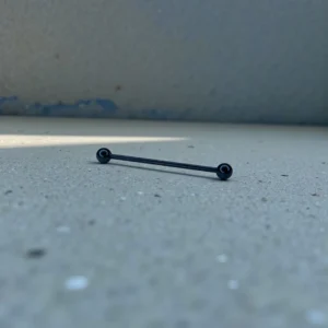 Industrial Barbell Ear Studs Blue