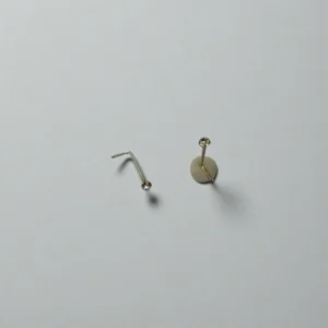 L Shape Thin Nose Ring Silver
