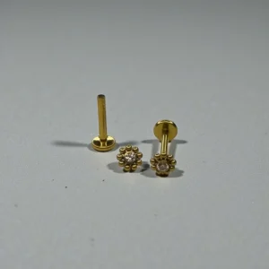 Mini Beaded Sun Flower Studs