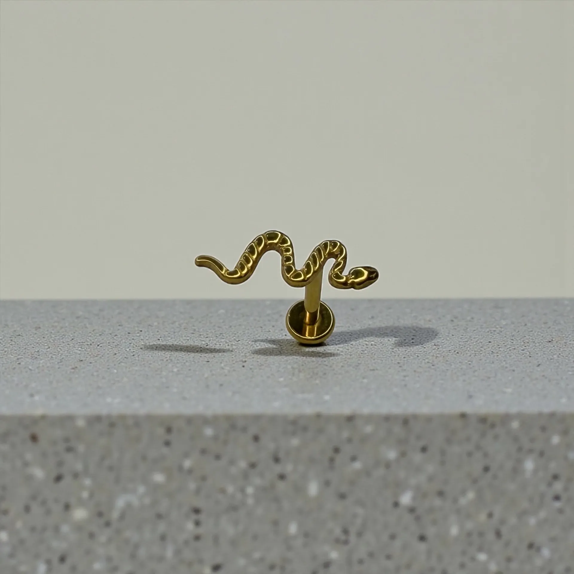 Snake Labret Ear Jewellery Golden