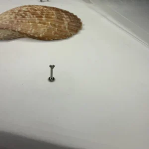 Beaded Crystal Clear Zirconia Flatback Nose Helix Upper Lobe Stud