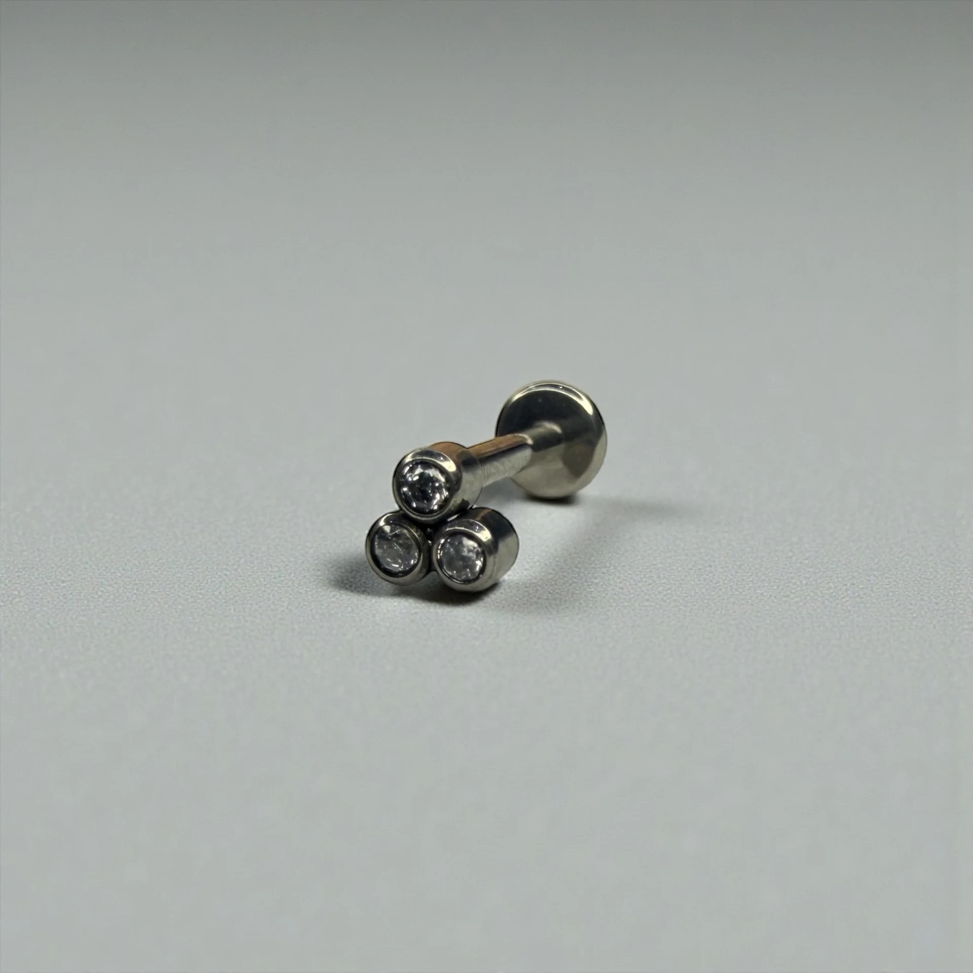 Crystal Clear Zircons Ear Stud