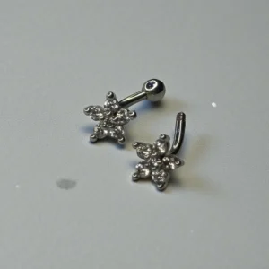 Curved shape flower barbell