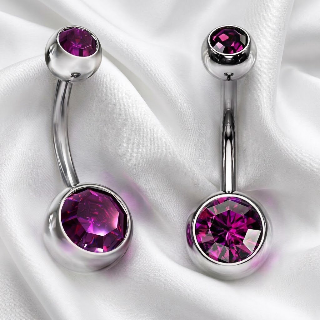 Double Ball Navel Barbell - Image 12