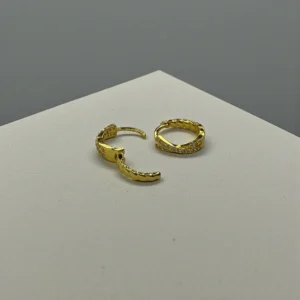 Double Golden Rounded Hoops