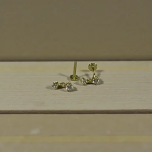 Droplet Simple Zircons Ear Stud