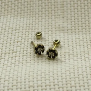 Floral Sparkle Nose Studs