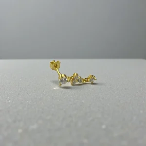 Flower Chain Tassel Dangling Studs