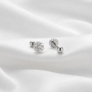 Seven Flower Tiny Zircon Studs