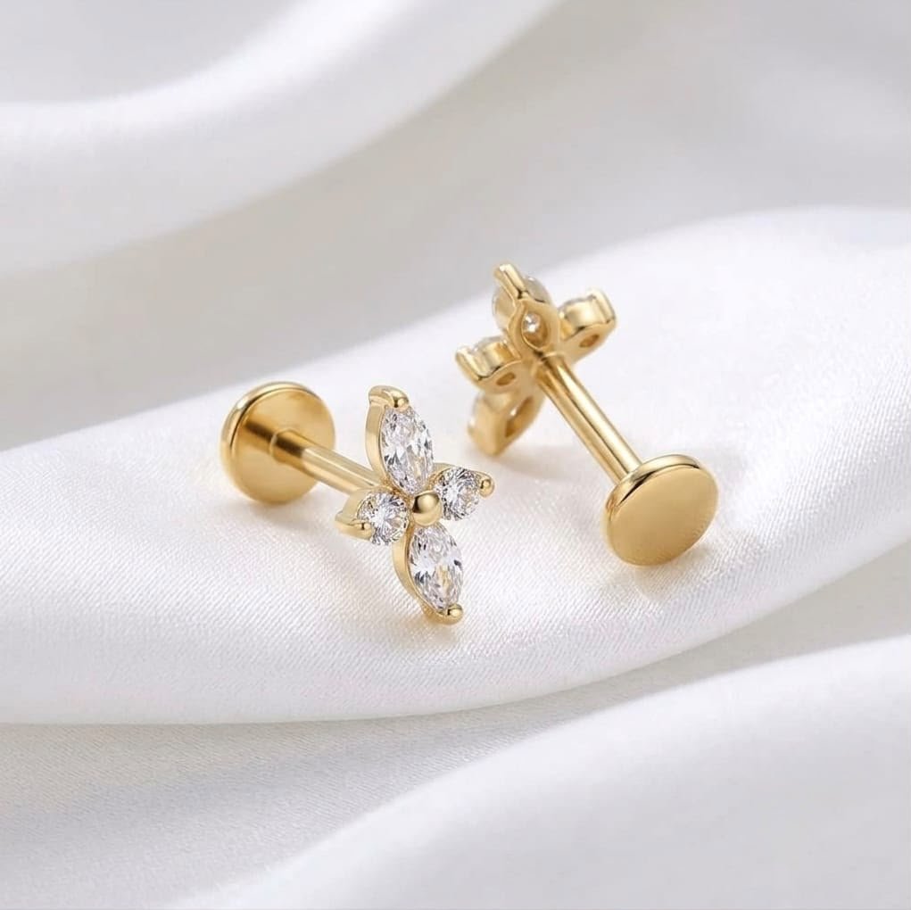 Four Point Star Ear Stud
