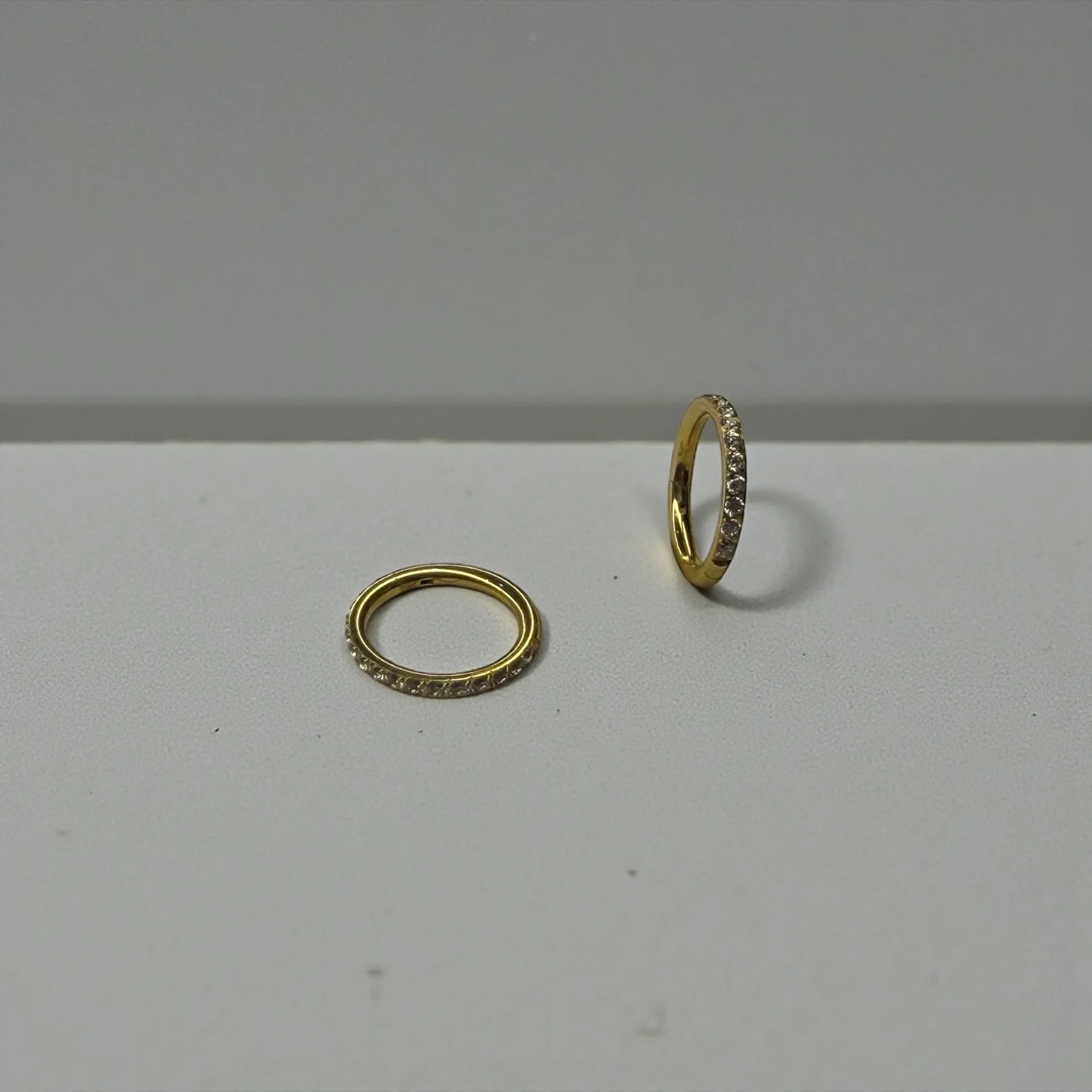 Glittering Charms Zircons Hoops Ear