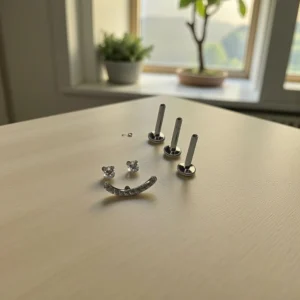 Happy Smile with Cubic Zircons Ear Studs