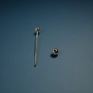 Industrial Barbell With Clear Gems