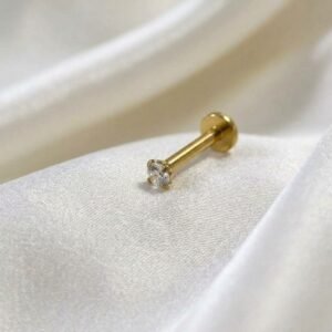 Single Stone Labret Ear Stud