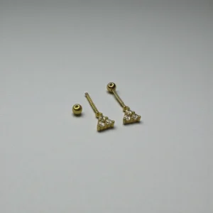 Vertical Helix Dangling Ear Stud