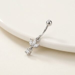 Vertical Helix Petal Dangling Stud