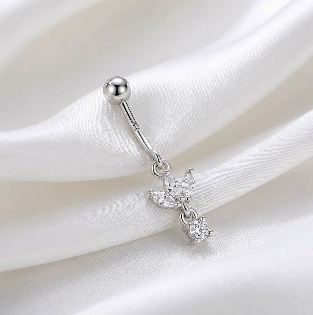 Vertical Helix Petal Dangling Stud - Image 2