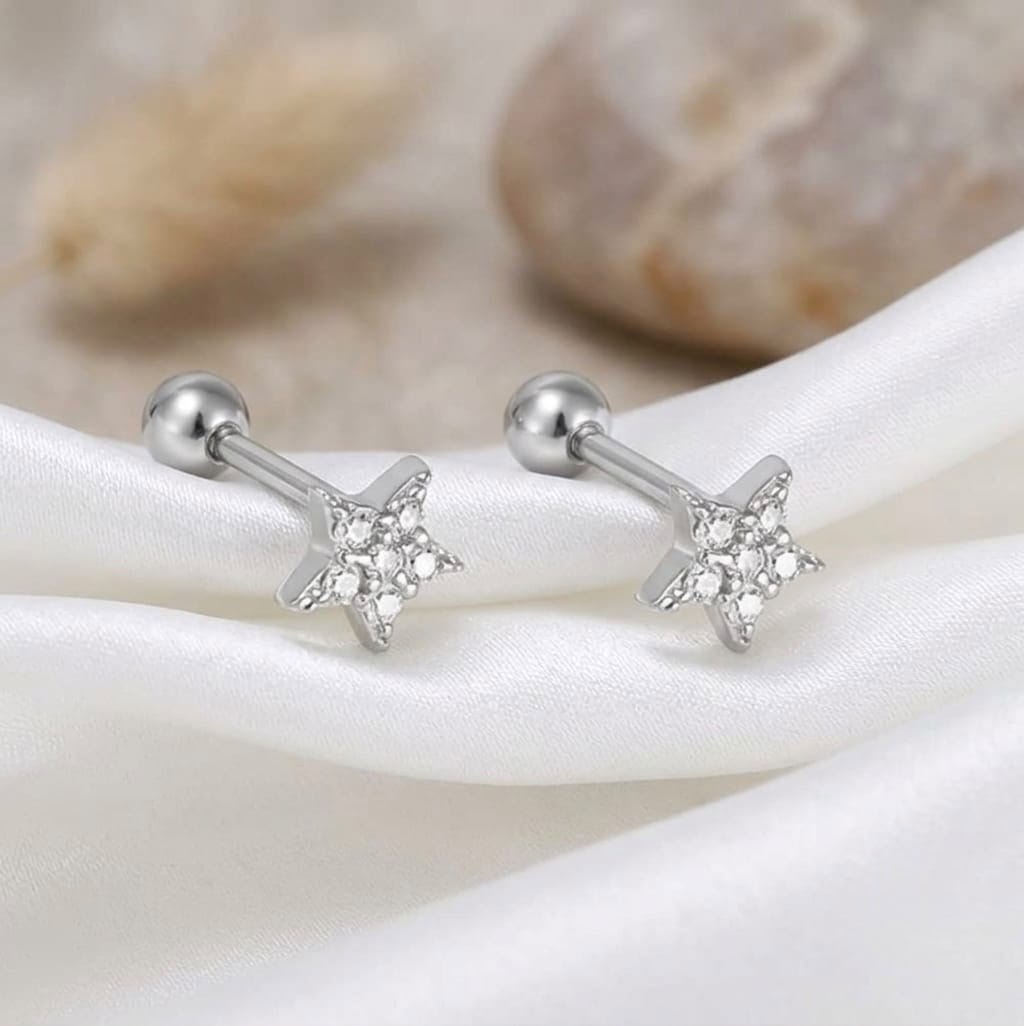 Zircon Star Ear Stud