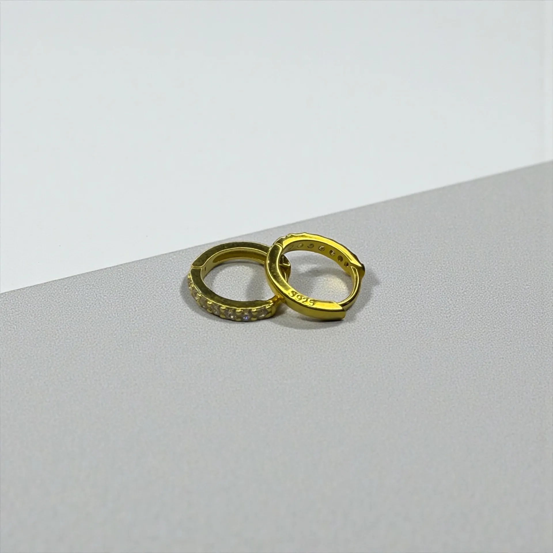 Zircons Crystal Clear Circle Hoop Round Ring