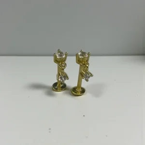 Zircons Dangling Studs