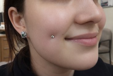 Cheek Piercing by Earstudex