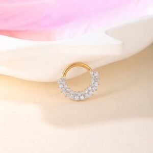 Semi Round Hoop Silver and Golden