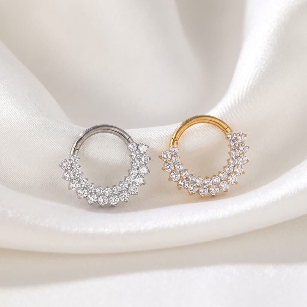 Semi Round Daith Septum Hoop - Image 4