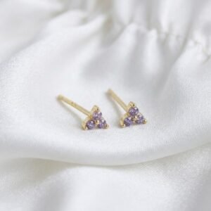Traiangle Crystal Ear Stud by Ear Studex
