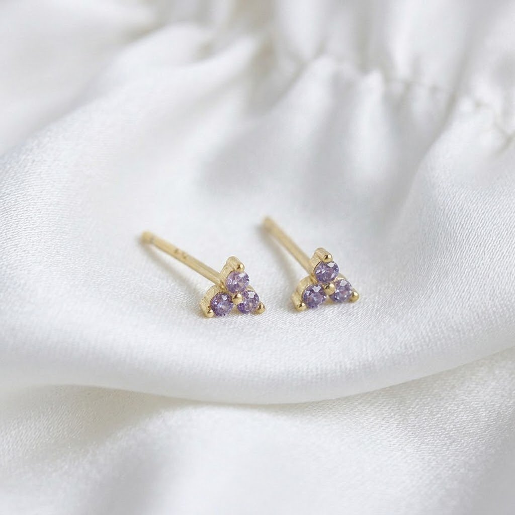 Traiangle Crystal Ear Stud by Ear Studex