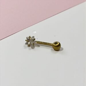Golden Star Belly Button Barbell gold navel piercing jewelry in Peshawar